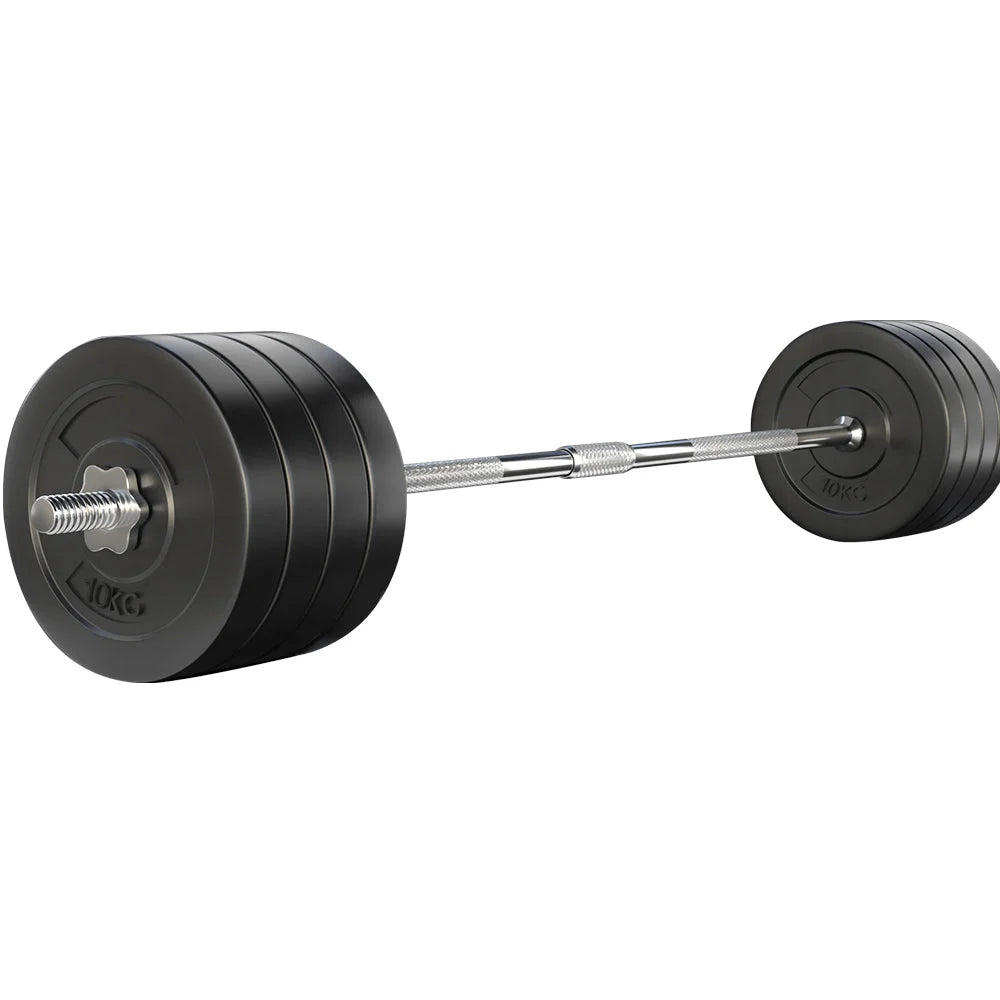 88kg barbell weight set with matching accessories and clear item layout