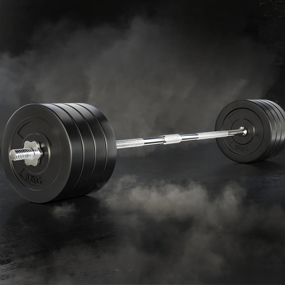 88KG Barbell Weight Set Plates Bar Bench Press Fitness