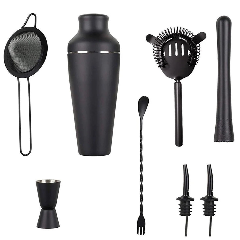 8PCS/700ML Stainless Steel Cocktail Shaker Bartender Tools