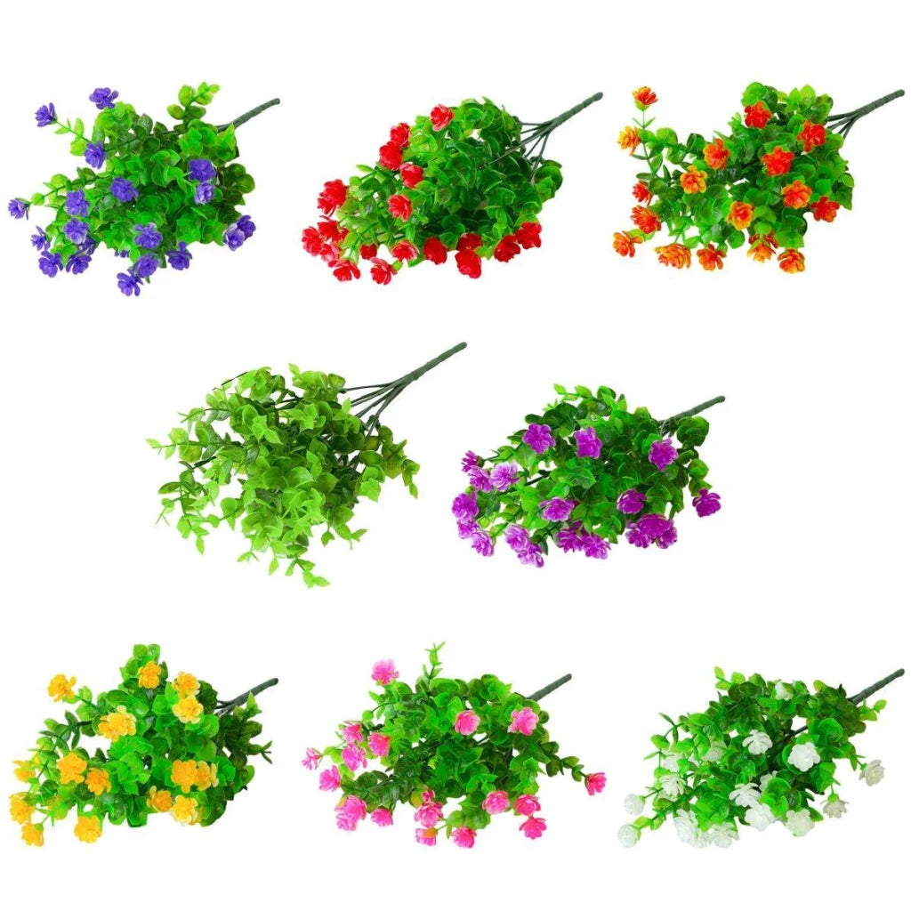 8pcs Artificial Camellia Flowers Realistic Silk Floral