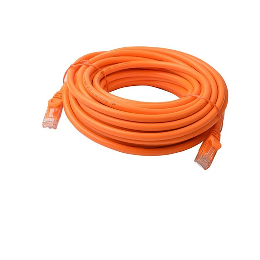 8WARE Cat6a UTP Ethernet Cable 10m Snagless Orange