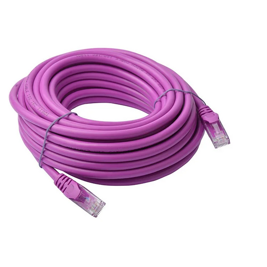 8WARE Cat6a UTP Ethernet Cable 10m Snagless Purple