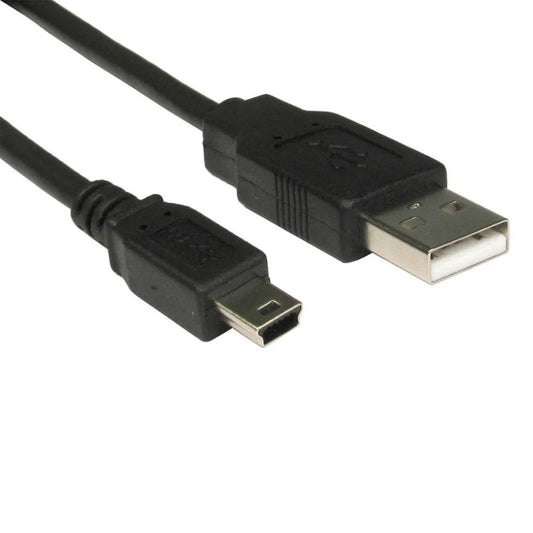 8WARE USB 2.0 Cable 1m A Male to Mini B - Black