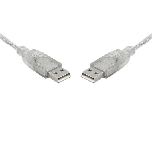 8WARE USB 2.0 Cable 5m A to A Transparent Metal Sheath UL