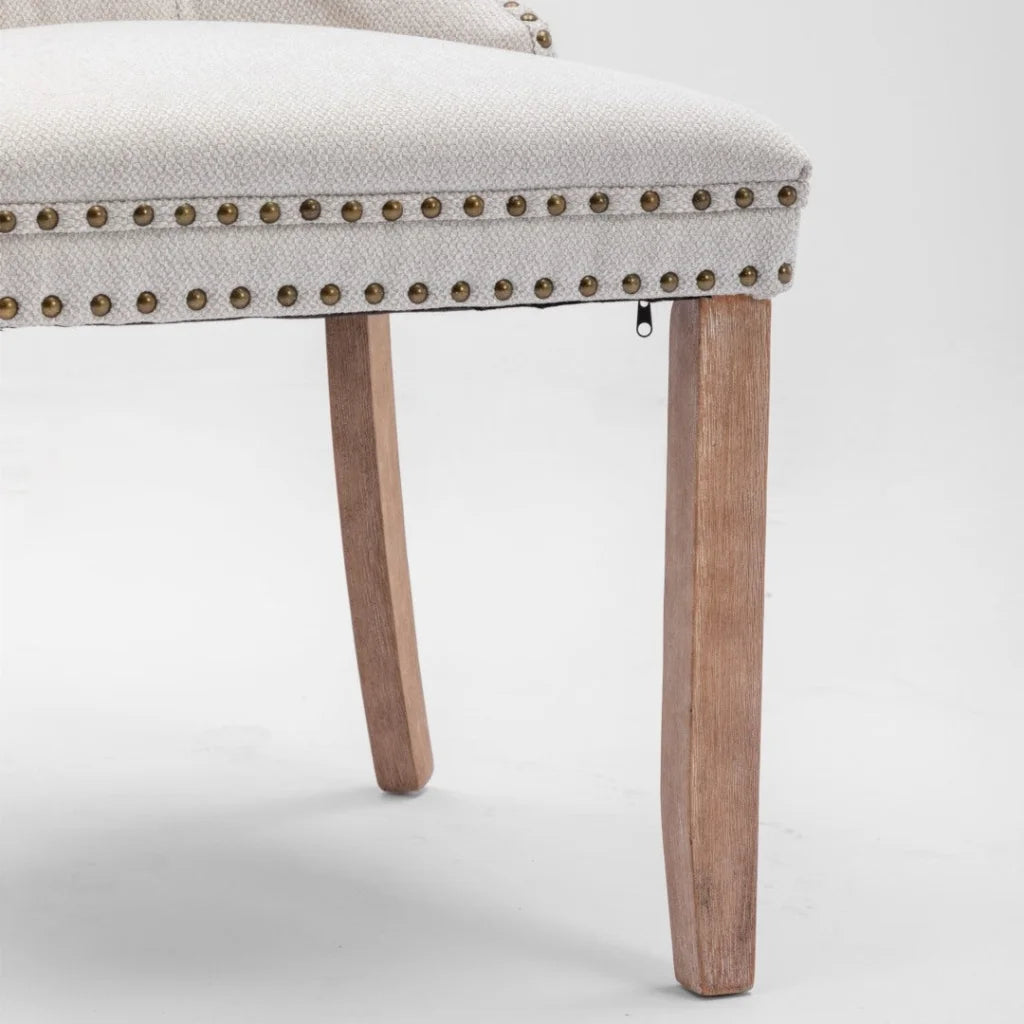 8x AADEN Modern Elegant Button-Tufted Upholstered Fabric