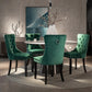8x Velvet Dining Chairs- Green - Furniture > Dining >