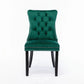 8x Velvet Dining Chairs- Green - Furniture > Dining >