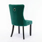 8x Velvet Dining Chairs- Green - Furniture > Dining >