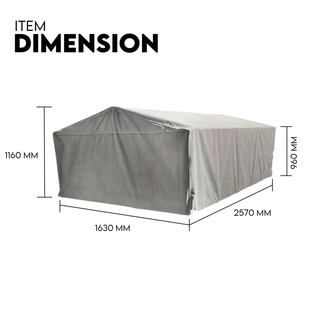 8x5 Box Trailer Cage Canvas Cover 900MM - 3FT Thick