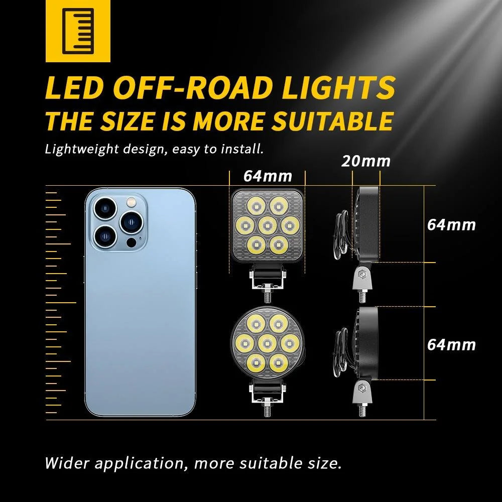 9 - 30V 12W 6000K 2.5 Inch Car Led Engineering Auxiliary