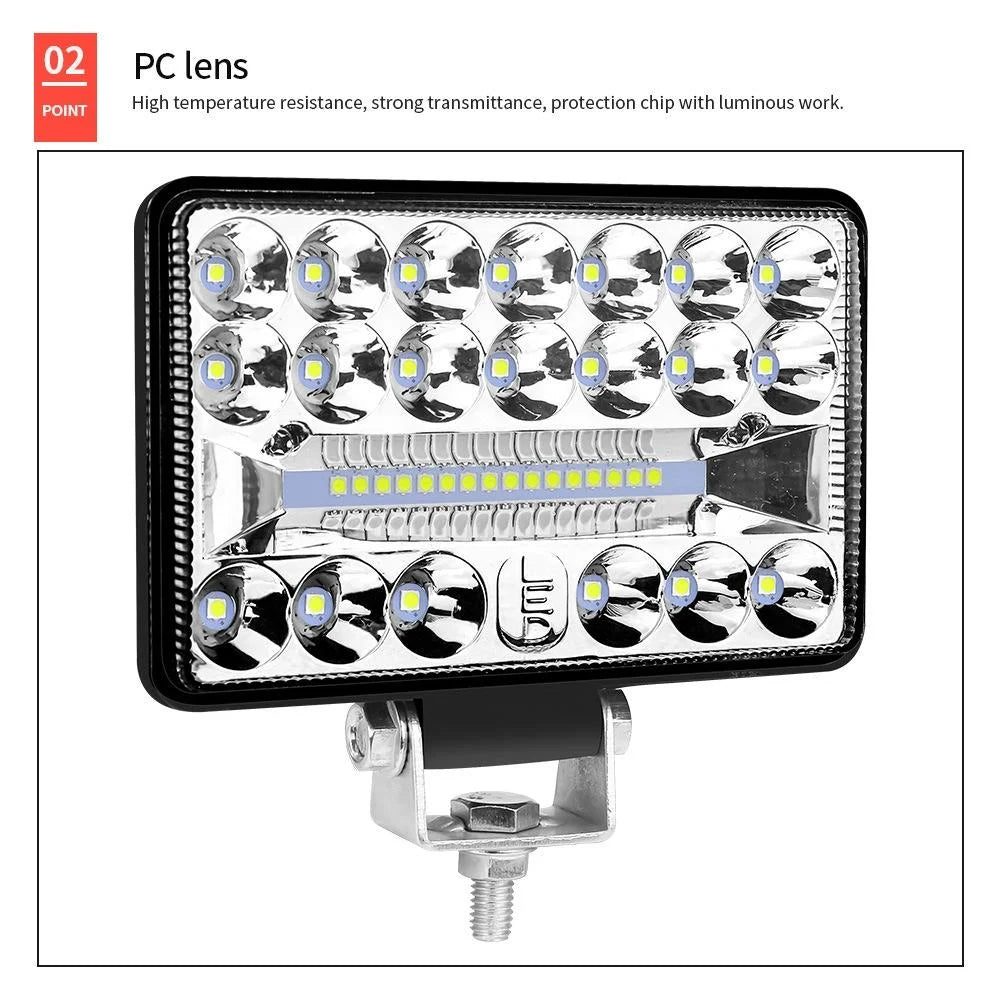 9 - 80V 18W 6000K 4 Inch Car 36Pcs Led Work Light White