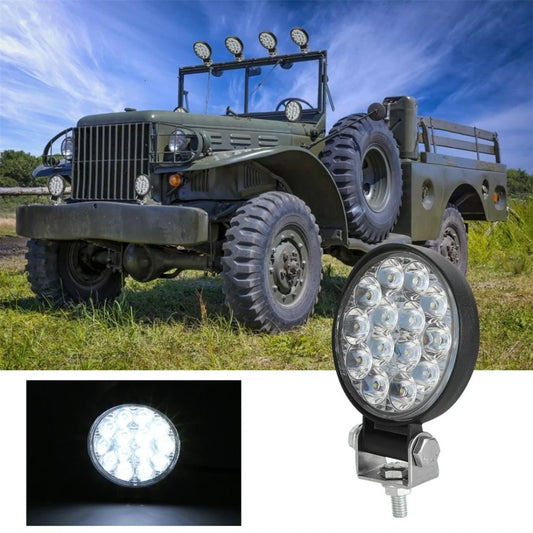 9.8W 10 - 30V Dc 6000K 3 Inch 14 Leds Circle Offroad Truck