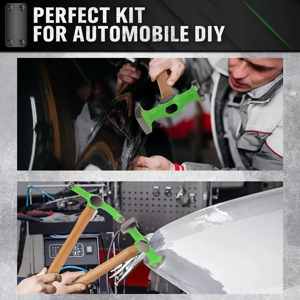 9-Piece Garden Tools Auto Body Hammer Dolly Set Car Body
