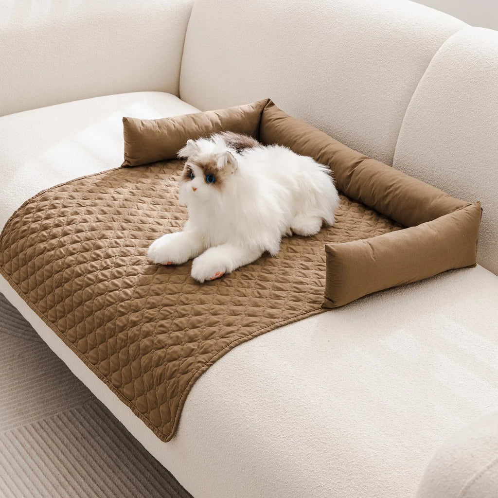 90*90CM Brown Waterproof & Scratch-Resistant Pet Sofa