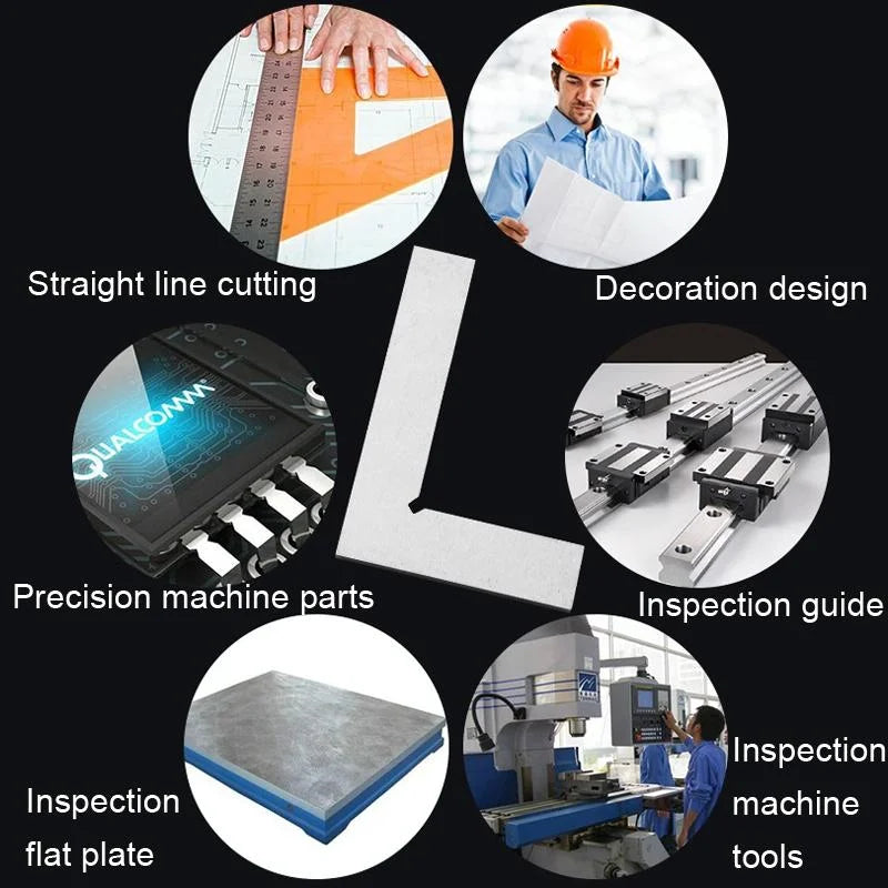 90 Degree Carbon Steel Right Angle Ruler - 100x70cm - Tools
