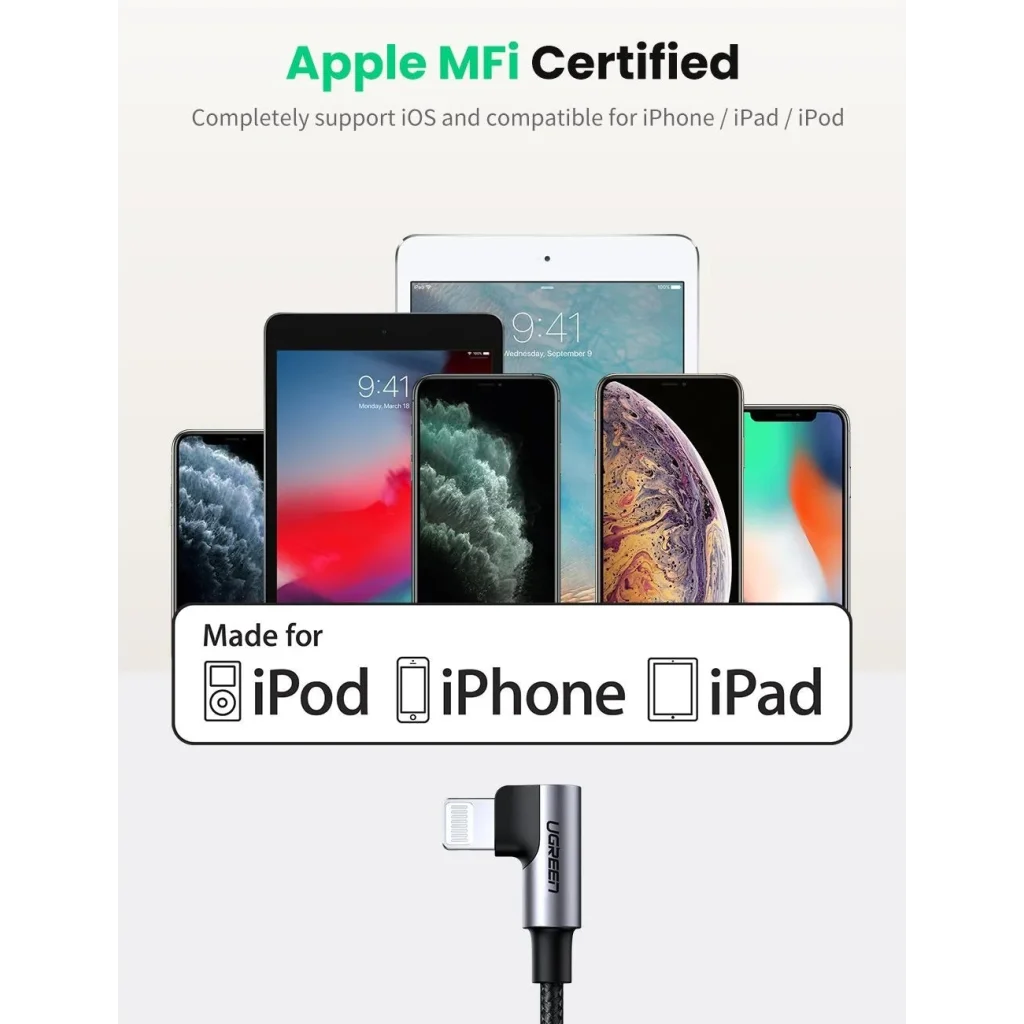 90 Degree USB-C to iPhone 8-pin Cable 2M - 60765