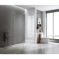 90x200cm Glass Shower Screen with Black Wall Channel