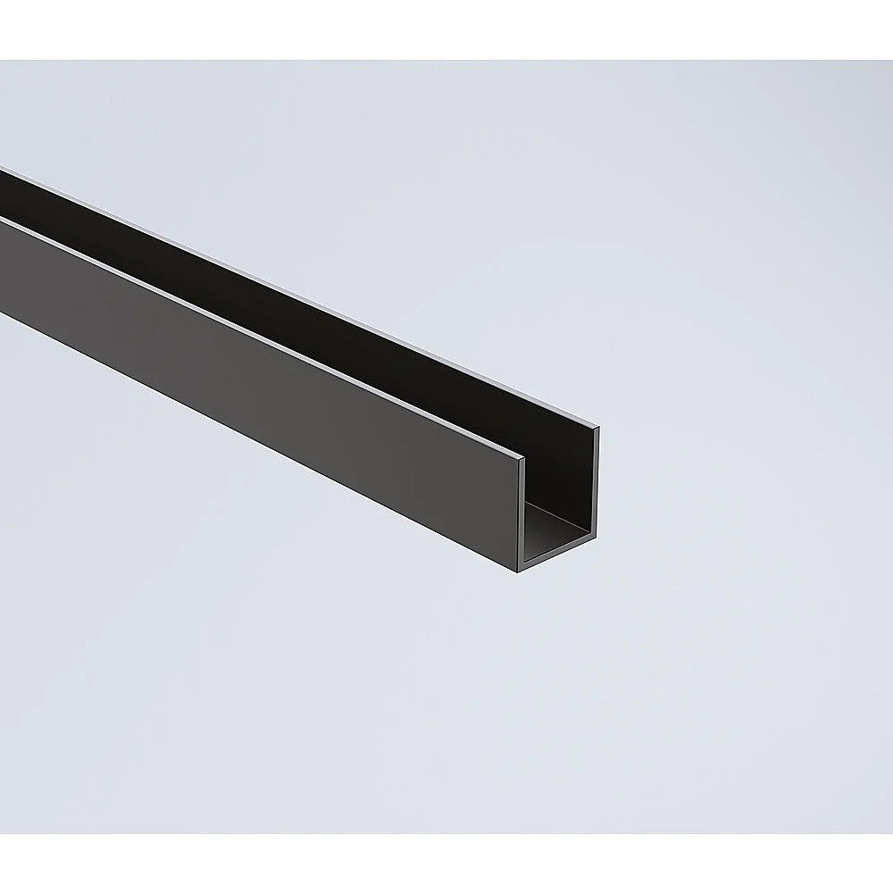 90x200cm Glass Shower Screen with Black Wall & Floor