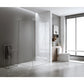 90x210cm Glass Shower Screen with Black Wall & Floor U