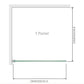 90x210cm Glass Shower Screen with Black Wall & Floor U
