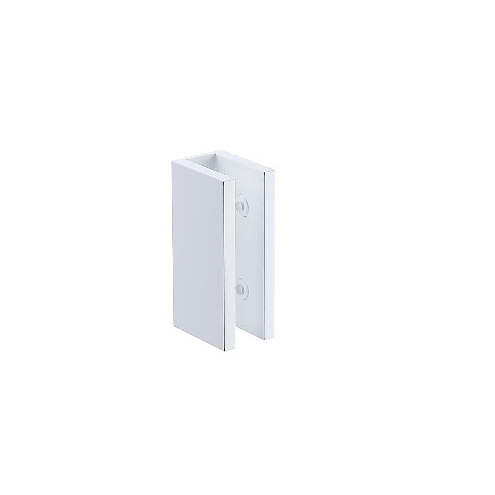 90x210cm Glass Shower Screen with White Wall U-Brackets