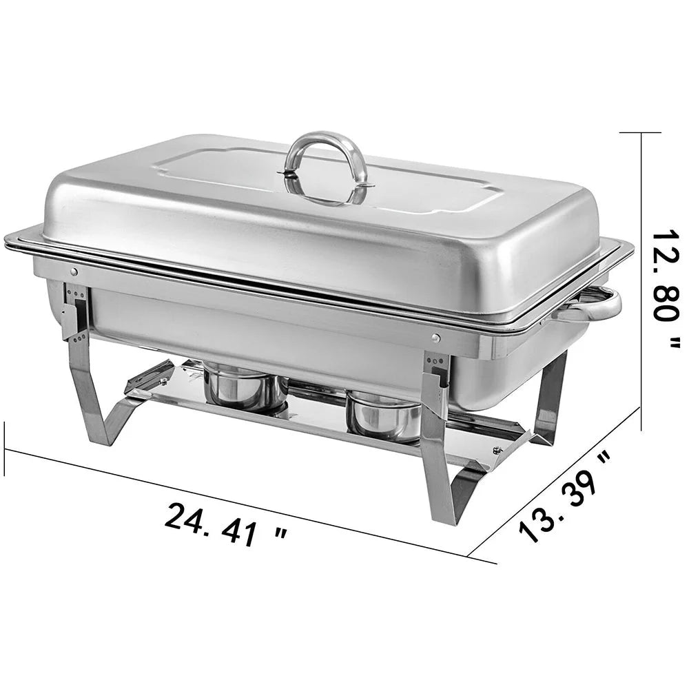 9L Chafing Dish Set Buffet Pan Bain Marie Bow Stainless