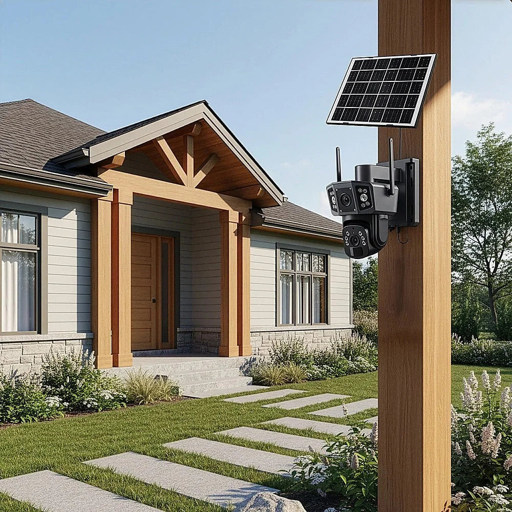 9MP Wireless Solar Camera WIFI Security Outdoor Battery PTZ