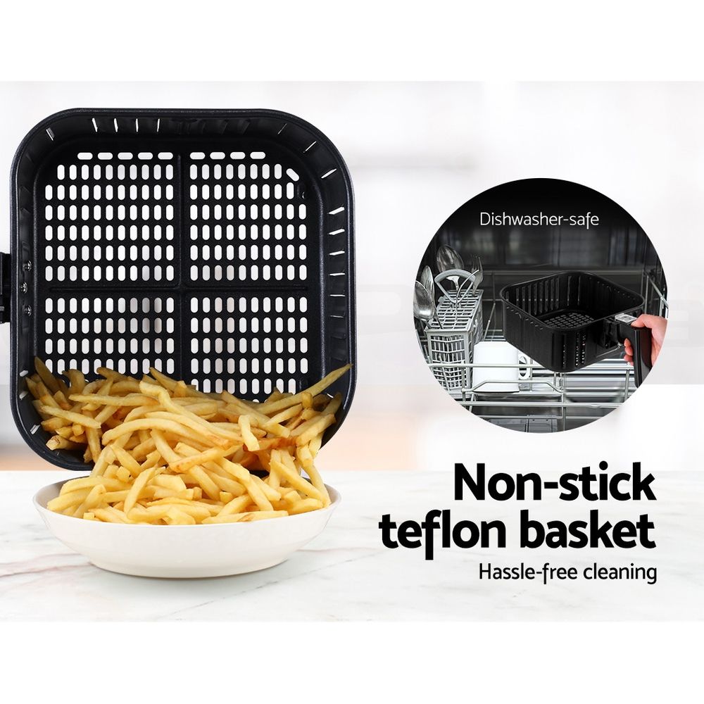 Air Fryer 7L LCD Fryers Oven Kitchen Healthy Cooker Stainless Steel