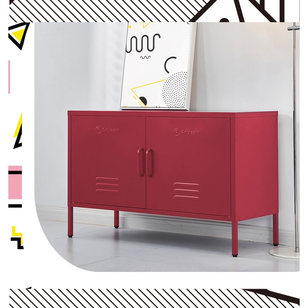 Buffet Sideboard Metal Cabinet - BASE Pink