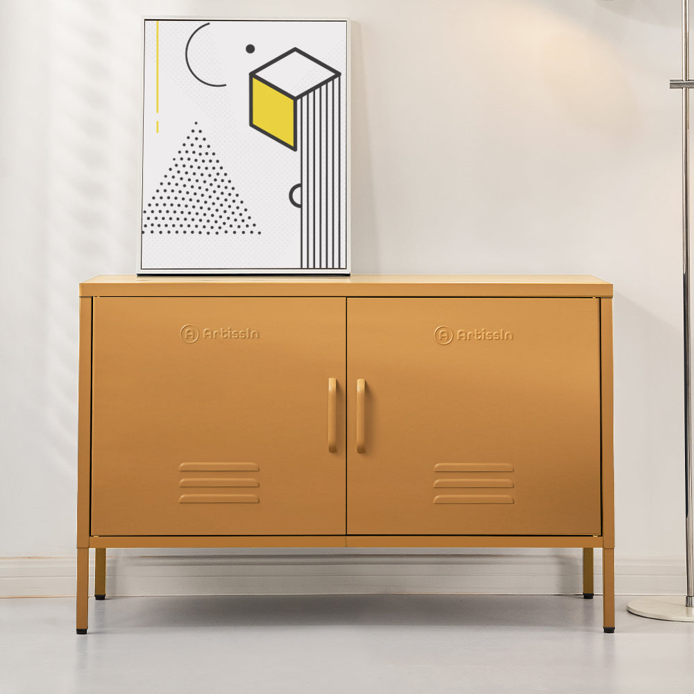 Buffet Sideboard Metal Cabinet - BASE Yellow