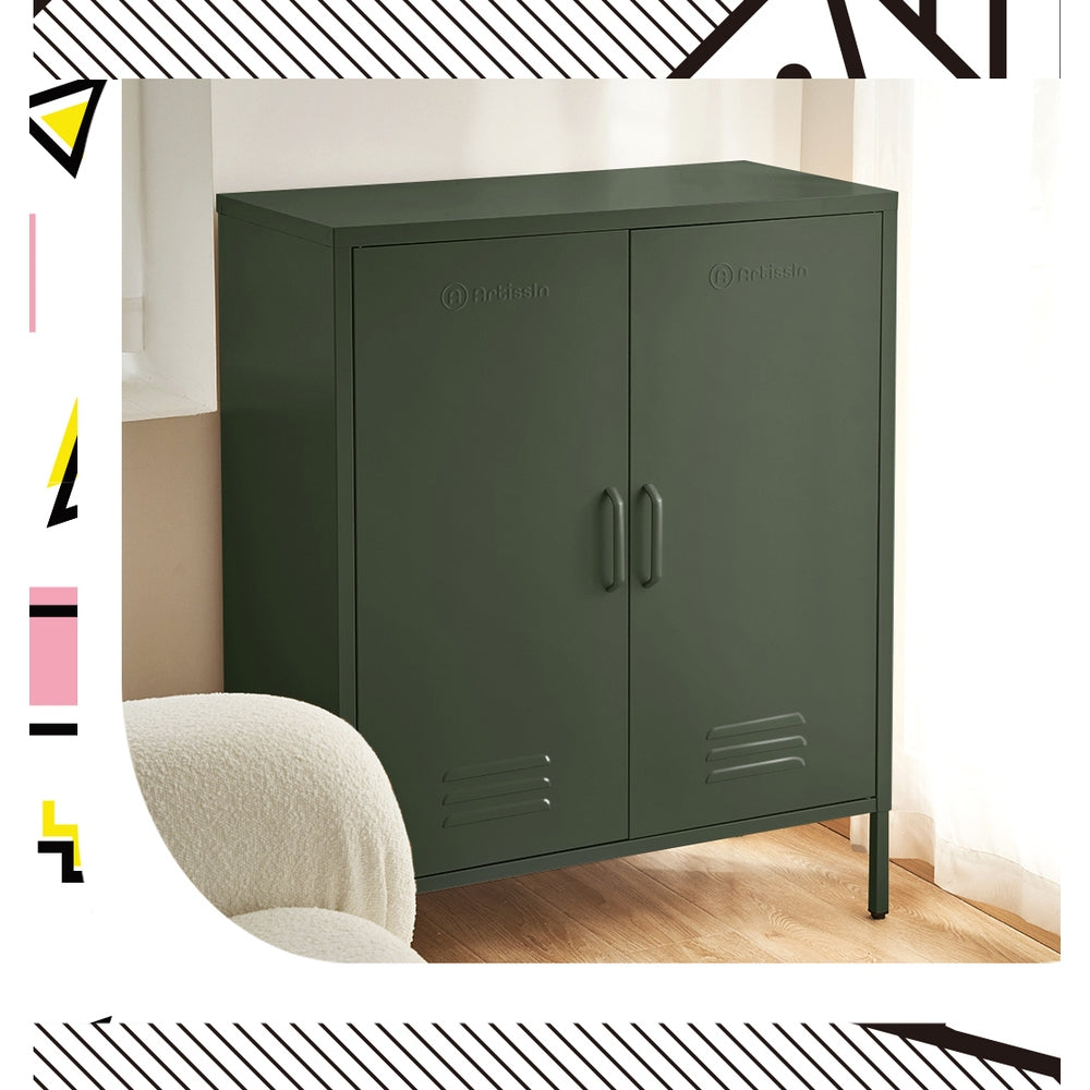 Buffet Sideboard Metal Cabinet - SWEETHEART Green