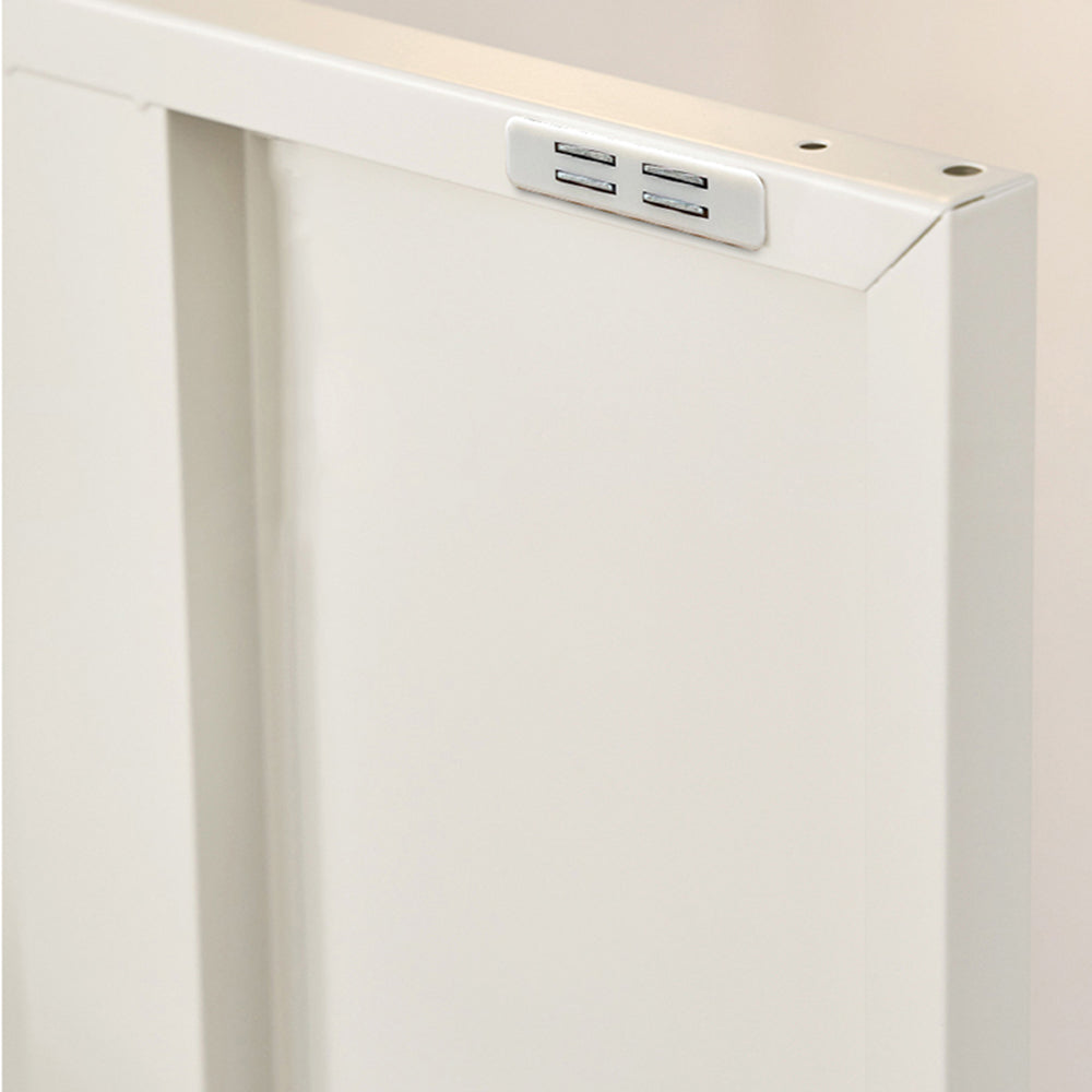 Sweetheart Metal Locker Storage Shelf Organizer Cabinet Buffet Sideboard - White