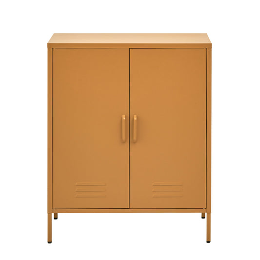 Sweetheart Metal Locker Storage Shelf Organizer Cabinet Buffet Sideboard - Yellow