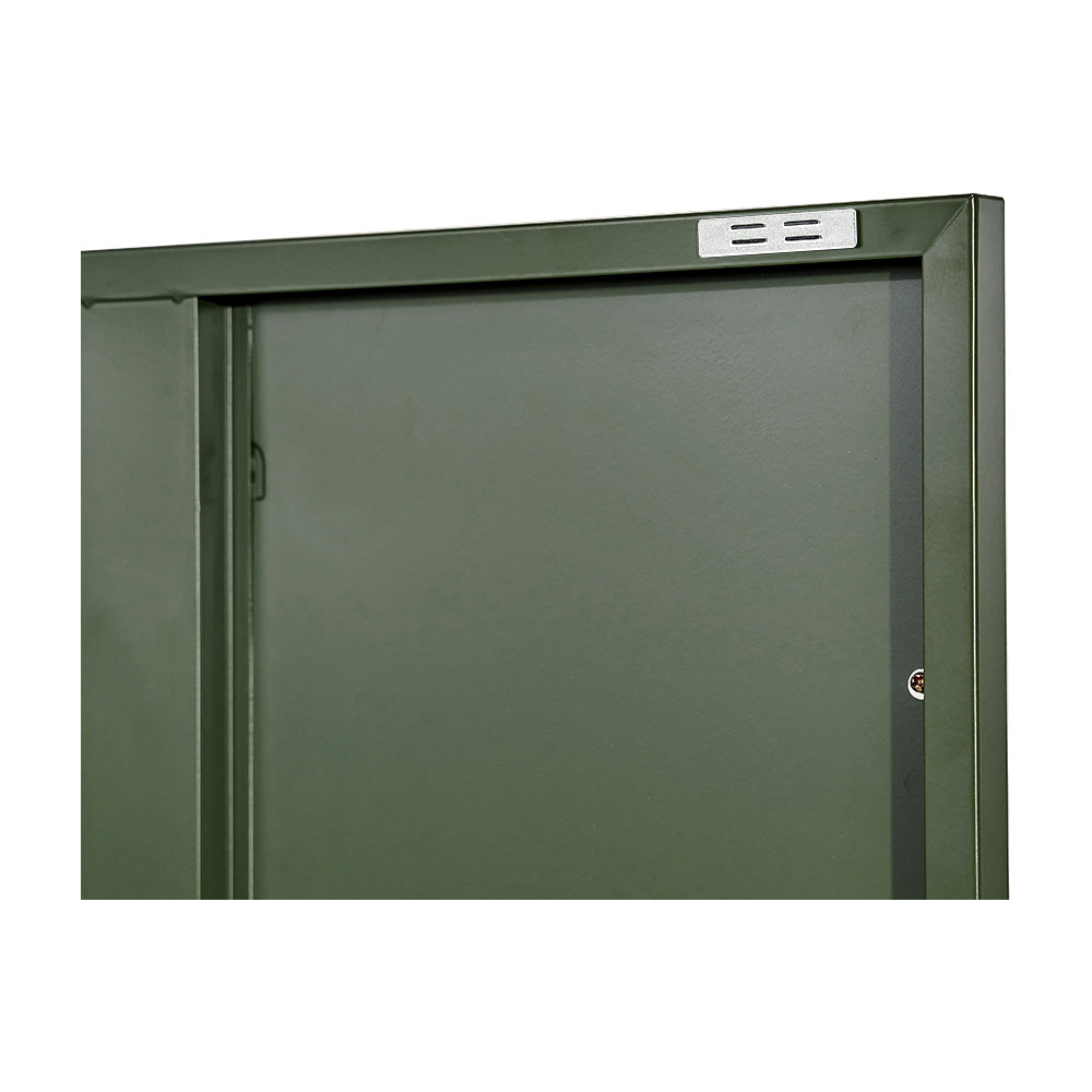 Double Storage Cabinet Shelf Organizer Bedroom - Green