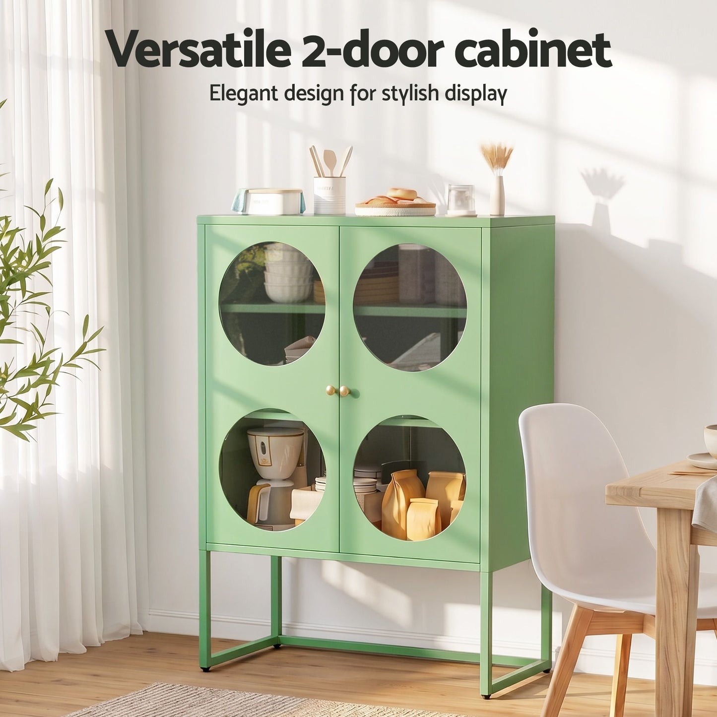 Buffet Sideboard Metal Cabinet - ELLA Green