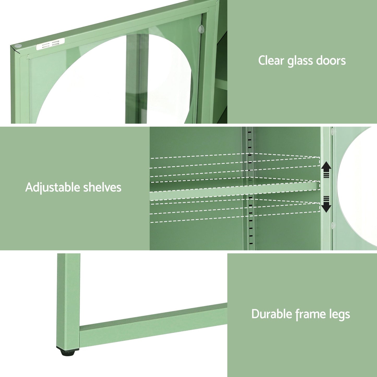 Buffet Sideboard Metal Cabinet - ELLA Green