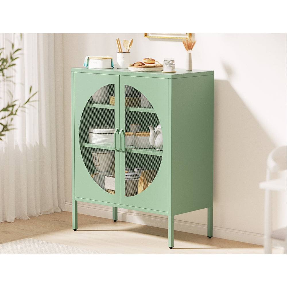 Buffet Sideboard Metal Cabinet - ELSA Green