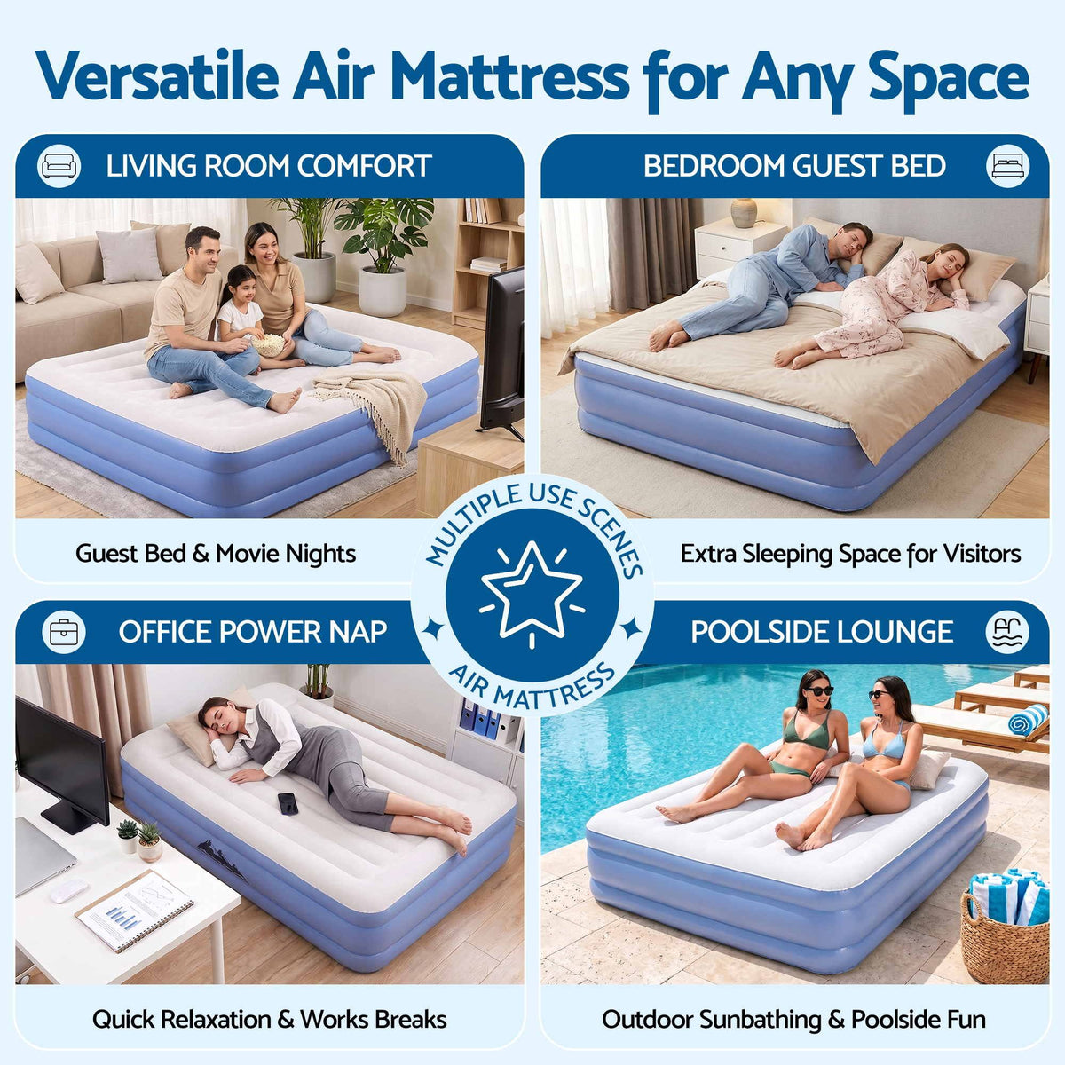 Air Mattress Queen Inflatable Bed 50cm Air Bed
