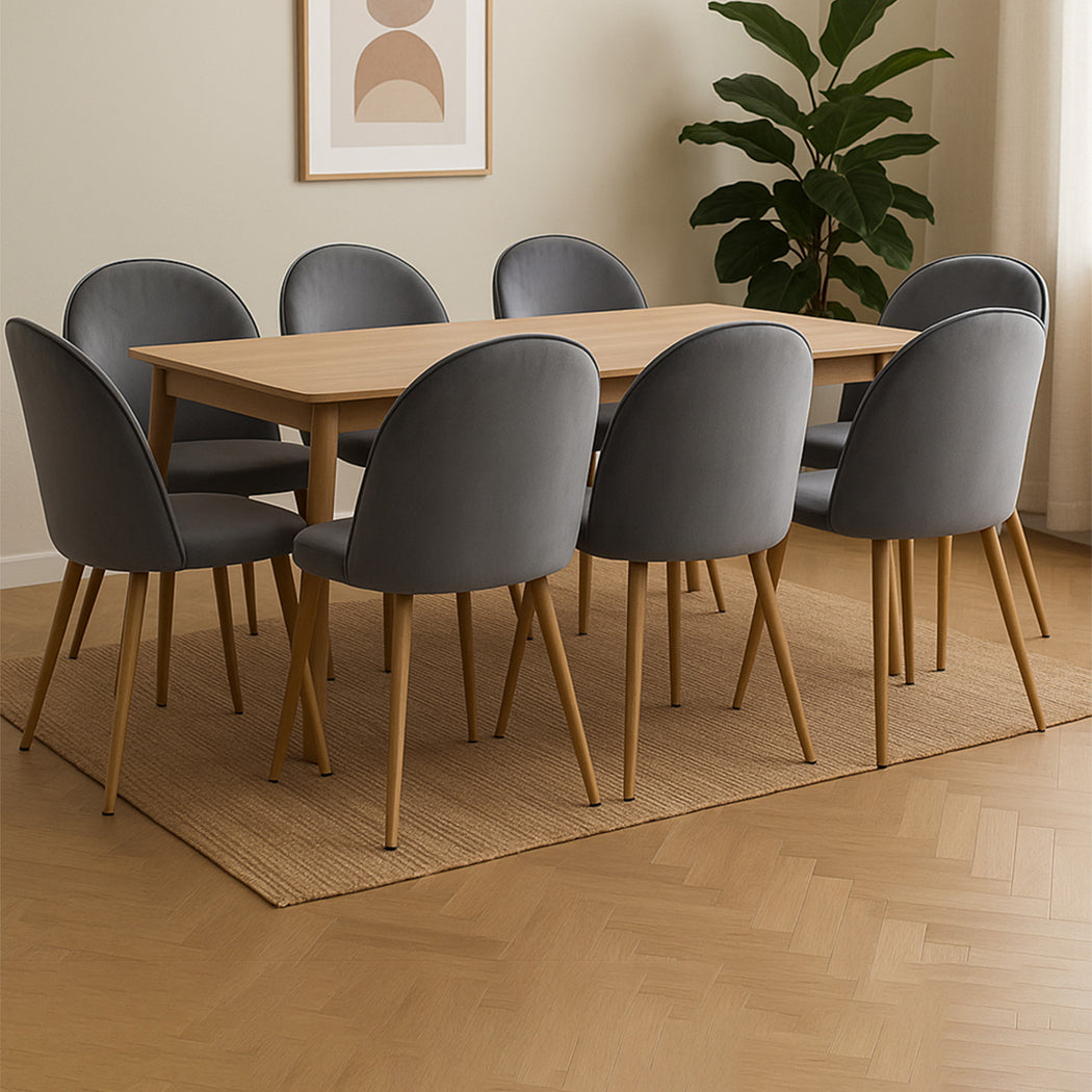 Levede 8x Dining Chairs Seat French Grey