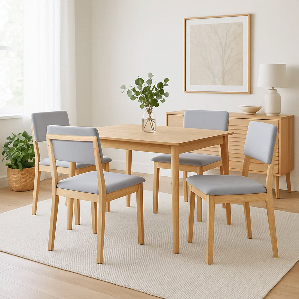 Levede Dining Chairs 4 Upholstered Kitchen Chair