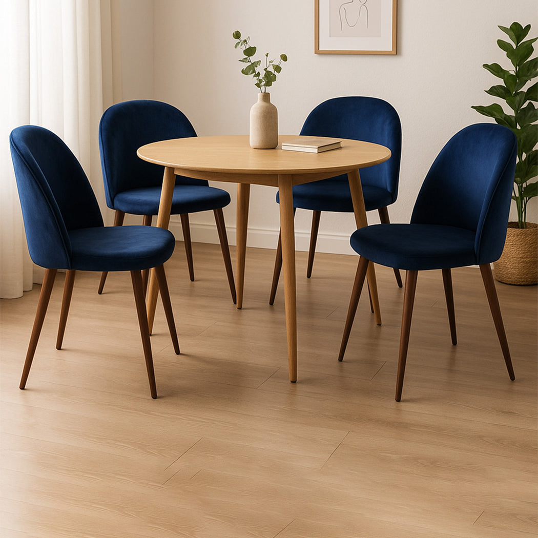 Levede 4x Dining Chairs Seat French Navy