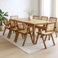 Levede 8x Walnut Wicker Armchair Dining Chair