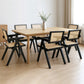 Levede 6x Black Wicker Armchair Dining Chair