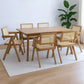 Levede 6x Dining Chair Solid Wood Rattan
