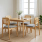 Levede Dining Chair Wood Rattan Armless Natural x4