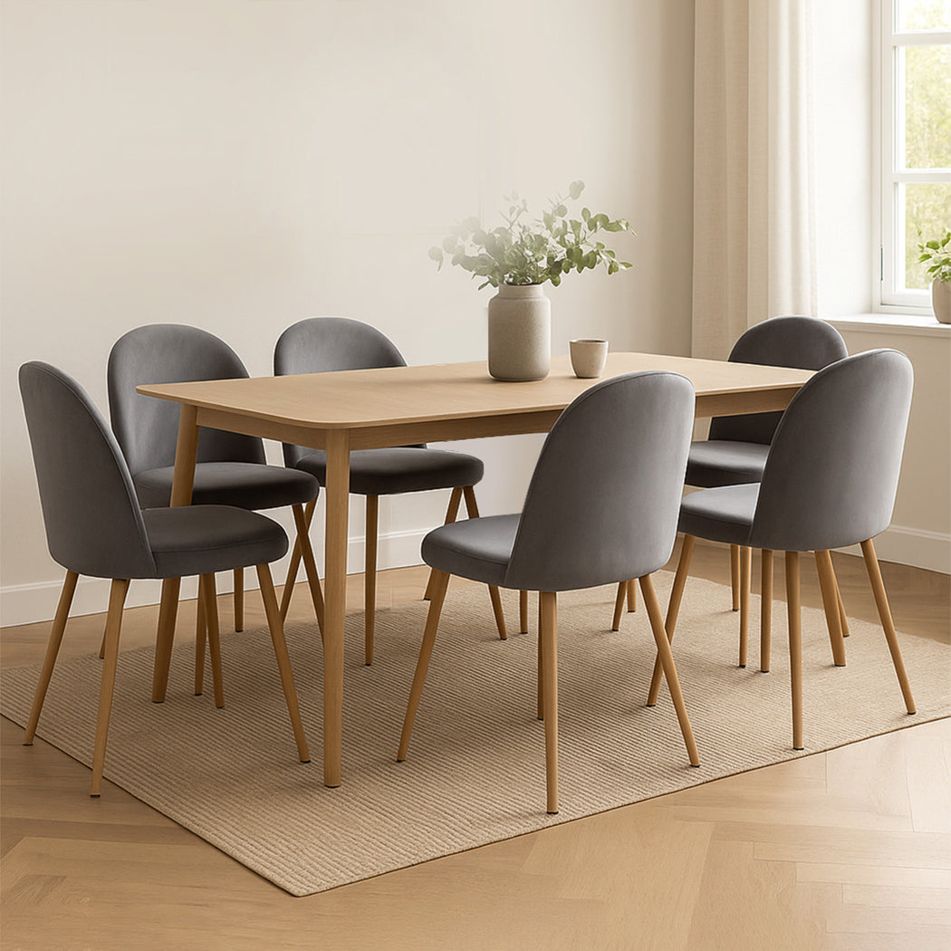 Levede 6x Dining Chairs Seat French Grey