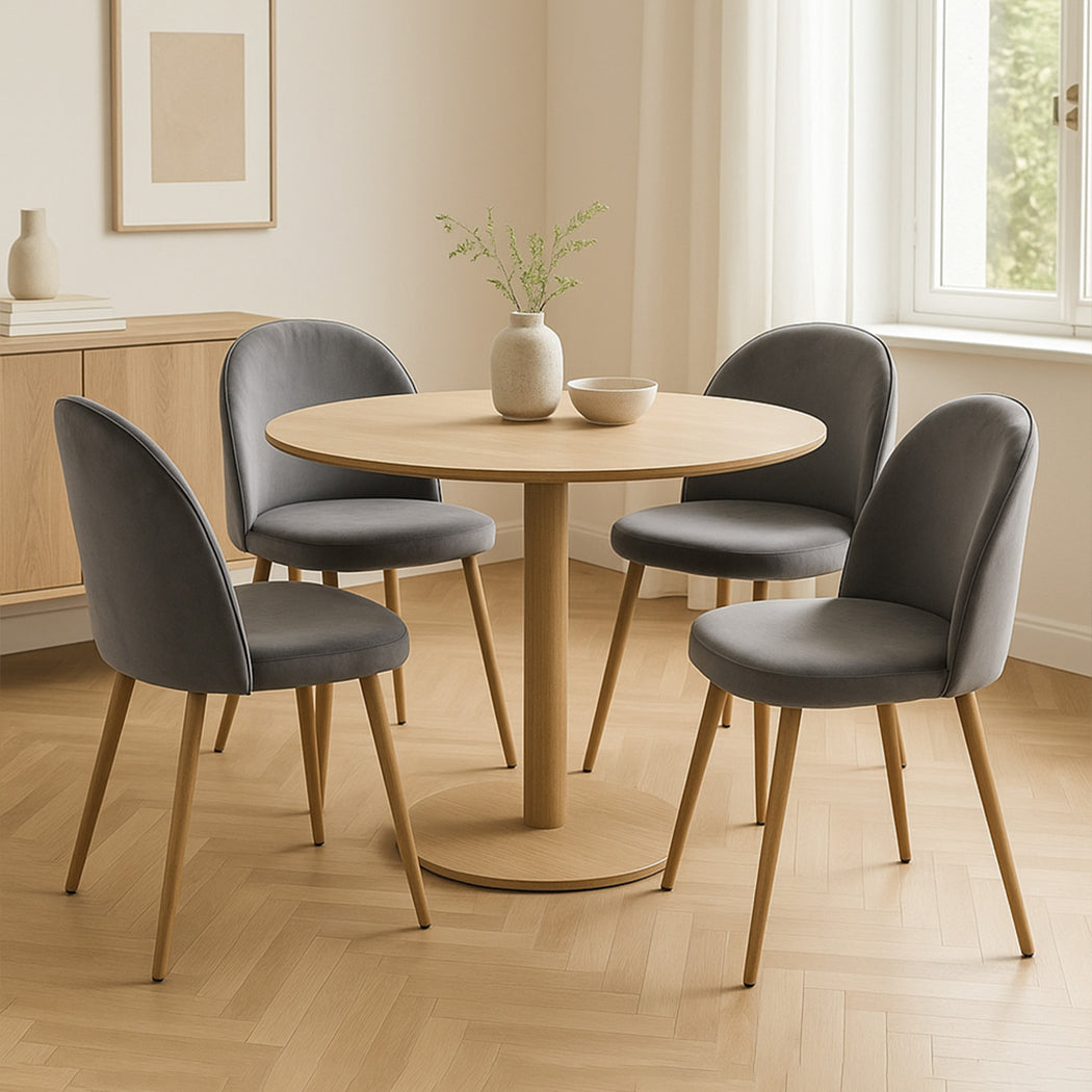 Levede 4x Dining Chairs Seat French Grey