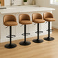 Levede 4x Bar Stool Swivel Gas Lift PU Leather Brown