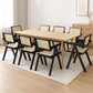 Levede 8x Black Wicker Armchair Dining Chair