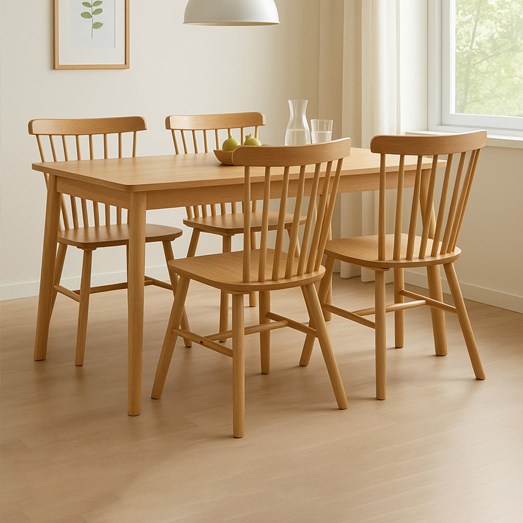Levede 4x Dining Chairs Kitchen Windor Oak